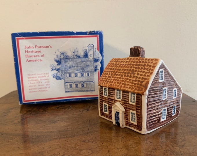 Vintage Pottery Model A1 of American Salt Box House by John Putnam
