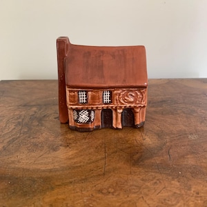 Mudlen End Studio The Swan Inn No. 27 (reddish brown) c1970s | pottery cottage ornament | Made in Suffolk