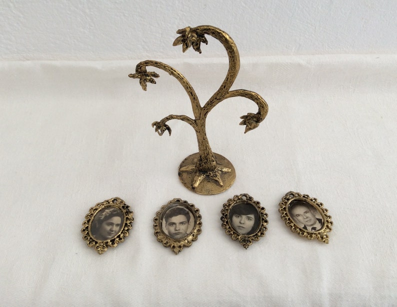 Retro Home Decor Vintage Photo Frame Vintage Brass Family Tree Photo Frame Wedding Gift Early 70/'s