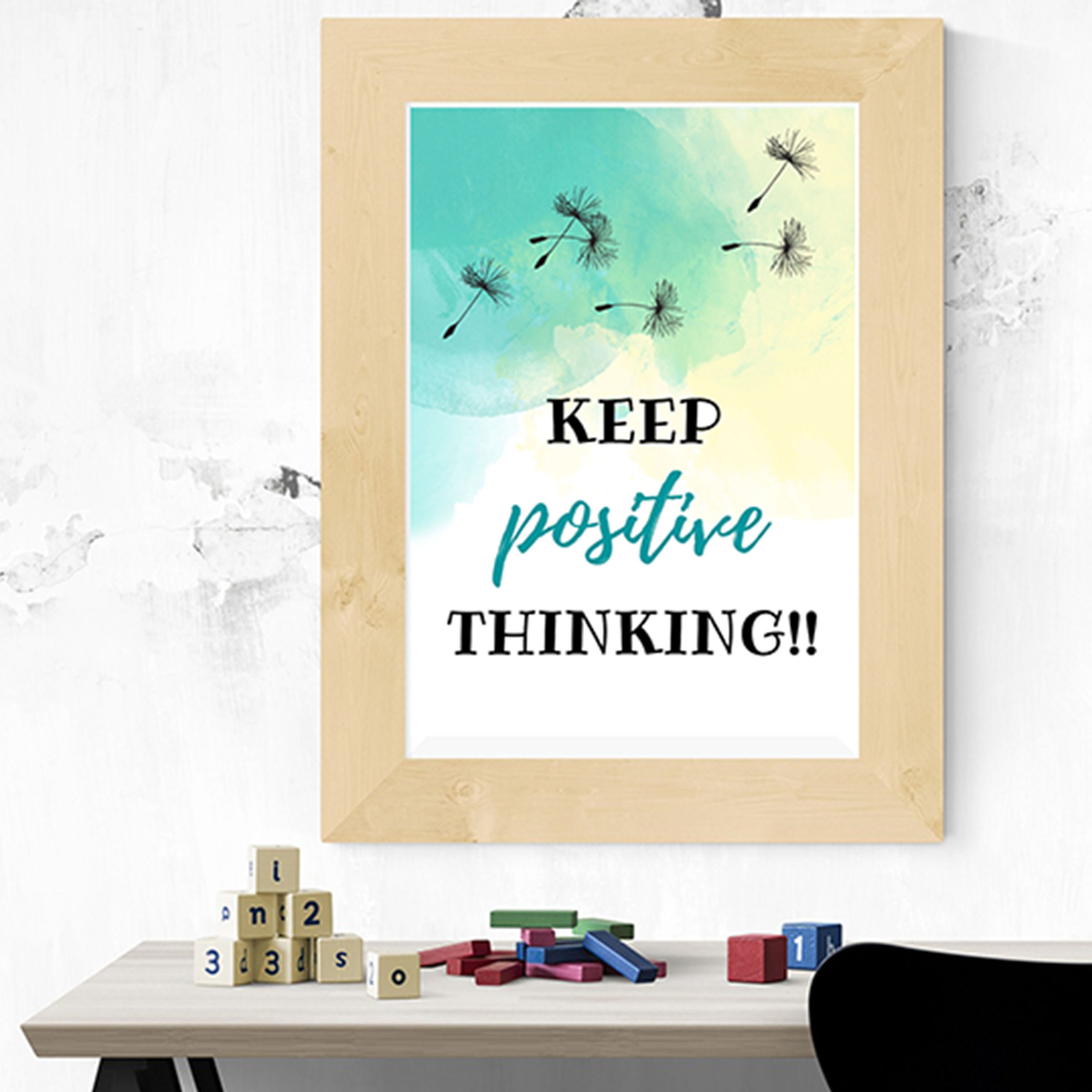 KEEP POSITIVE THINKING Poster Positive Quotes Print Etsy
