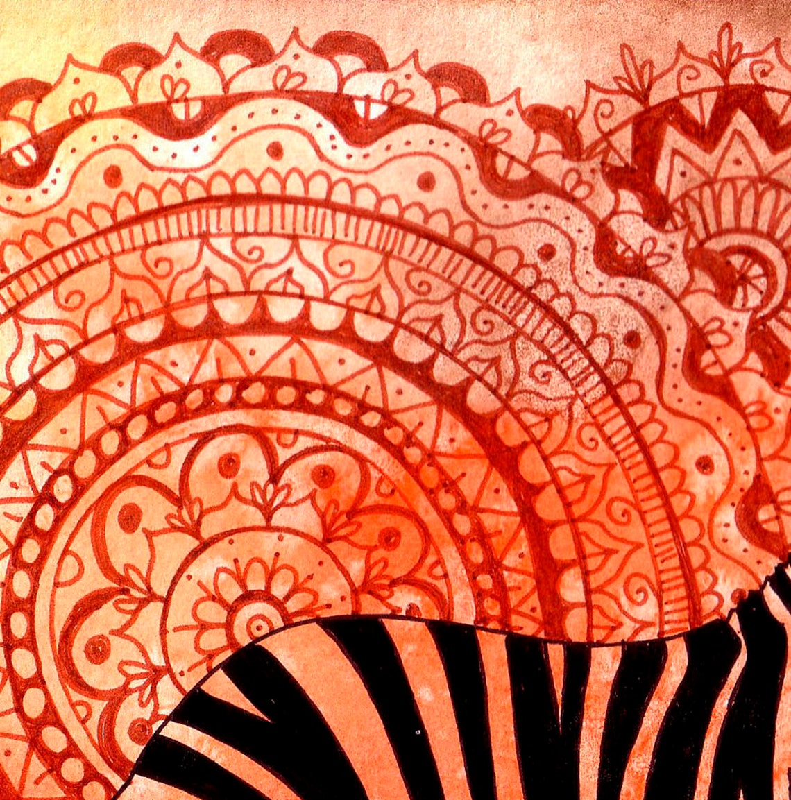 Zebra-Druck Zebra Mandala Druck druckbare Mandala Afrika - Etsy.de