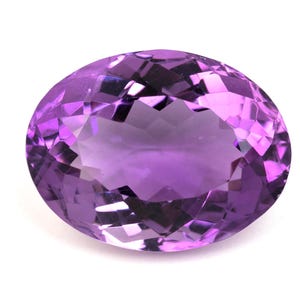Amethyst Oval Cut Loose Gemstone – 17.30ct Certified Natural Stone for Jewelry Creation