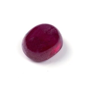 Natural Ruby Cabochon 6.25 Ct | Certified Oval Red Gemstone | July Birthstone | 10.5 × 8.75mm