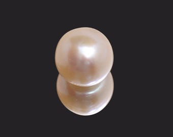 Perla blanca de agua dulce de 3,45 ct, piedra preciosa certificada