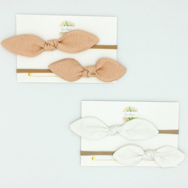 Girl headband Toddler headband Toddler hair clip Classic line bows Newborn headband Baby girl headband Mommy and me bows set