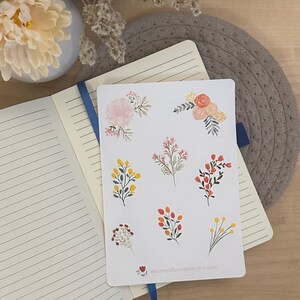 Floral Sticker Sheet, Botanical, Planner Sticker, Journal Sticker, Delicate sticker, Cute Stickers, Flowers Collection Vol 4