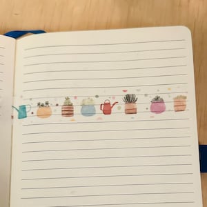 Linda cinta washi para diario, cinta washi con forma de planta, cinta washi decorativa, bullet journal, cinta washi de cactus para cuaderno, regalo para amantes de las plantas