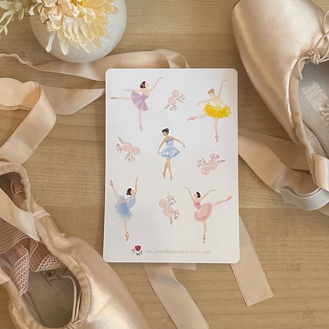 Ballerina Sticker Sheet, Ballet, Planner Sticker, Journal Sticker ...