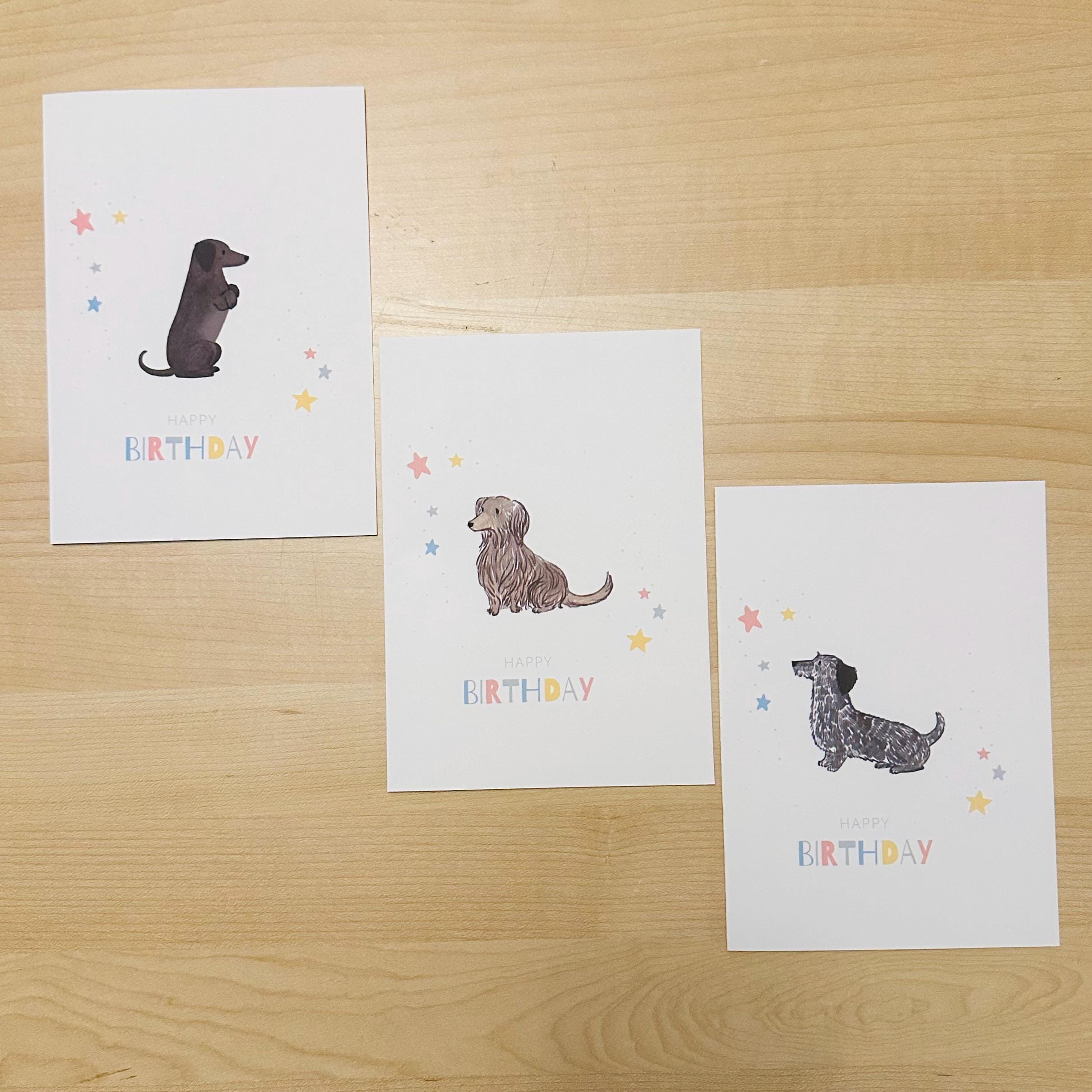Funny Dachshund Birthday Card for Wiener Dog Lovers, Cute Doxie ...