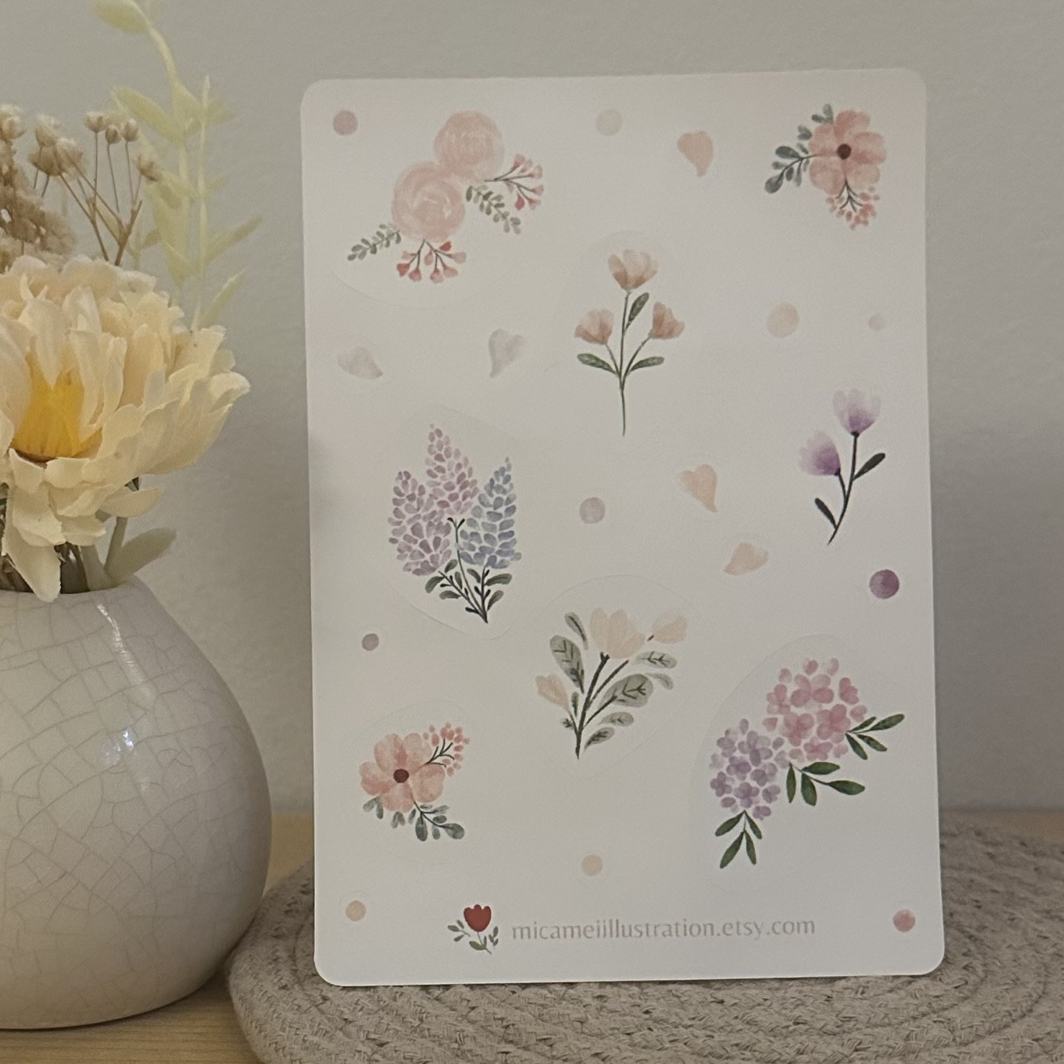Floral Sticker Sheet, Botanical, Planner Sticker, Journal Sticker ...