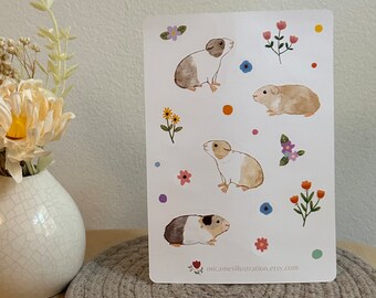 Guinea Pig sticker for journal sticker for guinea pig lover stickers for notebook sticker guinea pig cute sticker set guinea pig planner