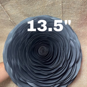 Black Paper Rose: 13.5&quot; Party Decoration, Set of 3