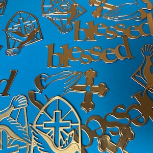 Gold Religious Confetti: Baptism Decoration (20 pcs)