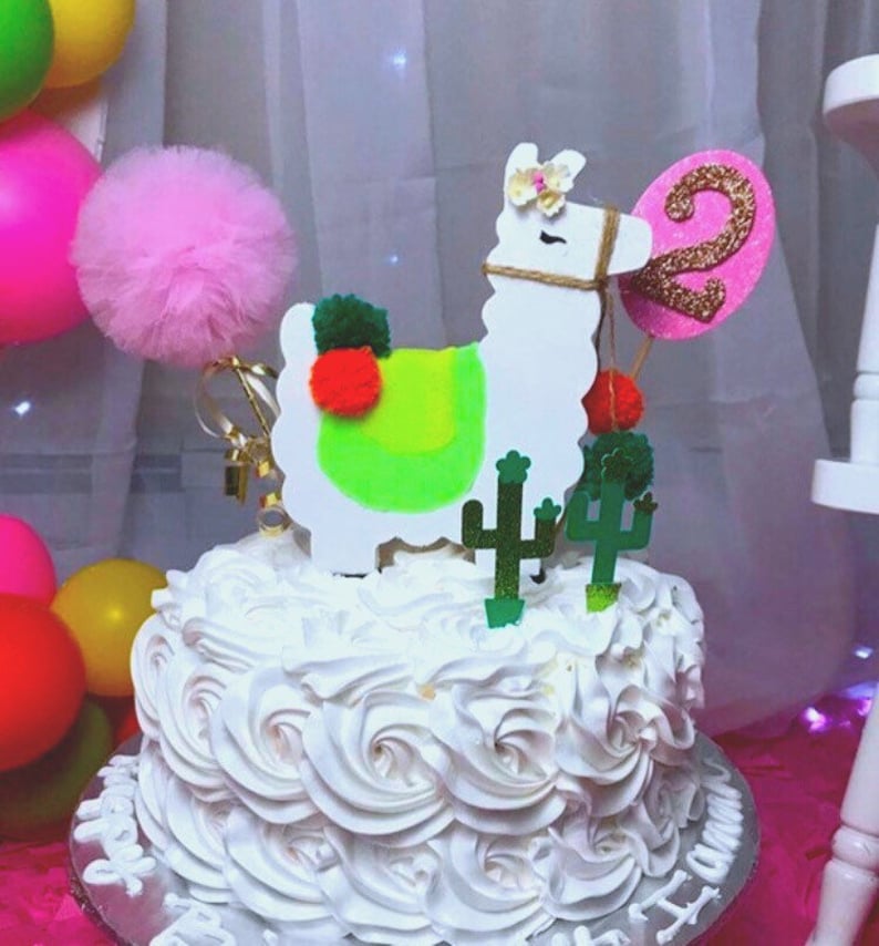 Llama cake Topper llamas party decoration llama decoracion