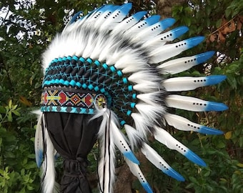 Harilla Indianer Kopfschmuck Mit Federn - American Chief Native Kopfschmuck - Cosplay Zubehör
