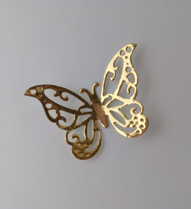 15 Gold Paper Butterflies Die Cuts ButterfliesWedding | Etsy