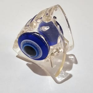 Small Evil Eye Hair Clip - Clear Acrylic Stylish Blue Nazar Fashionable Clips  Hair Accessory Summer Kawaii Cute Claw Clip  Stocking Filler