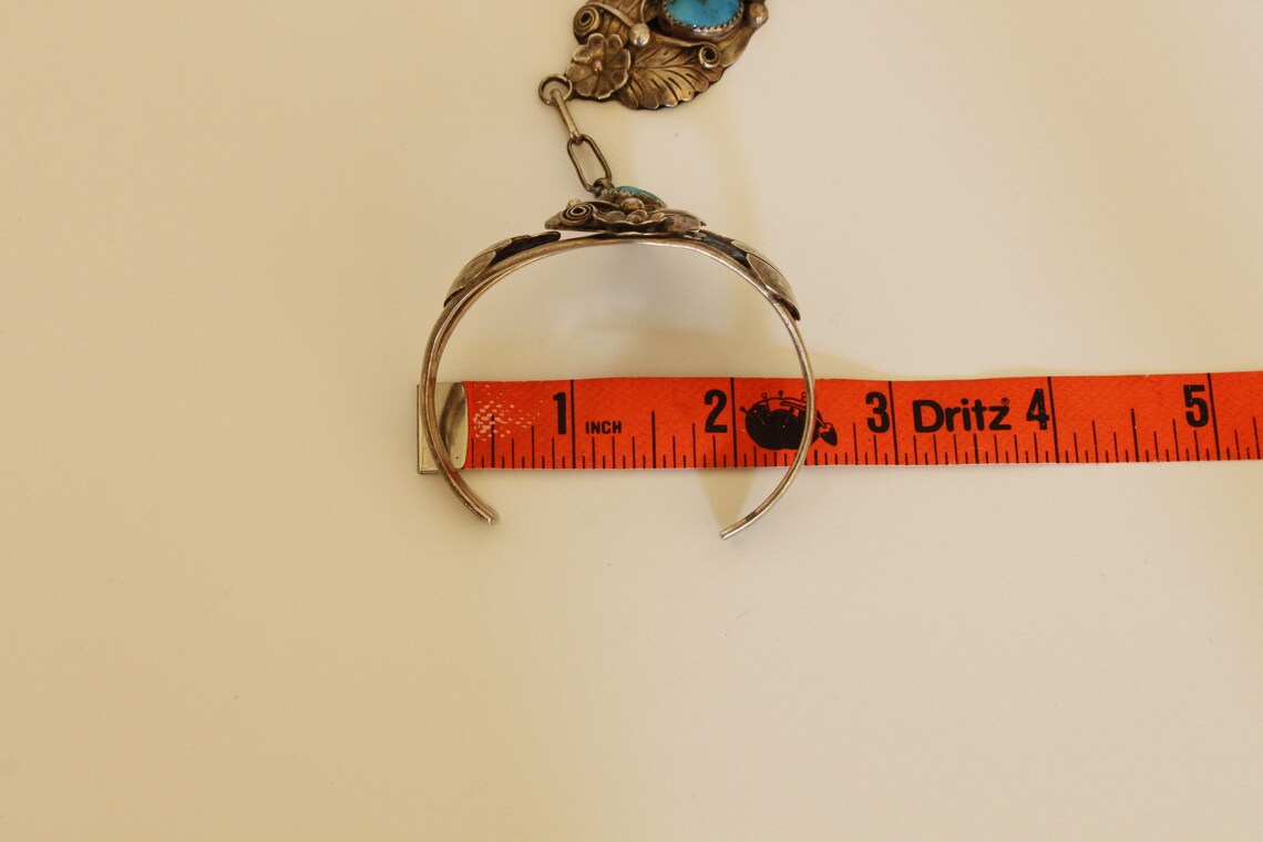 Sterling Silver Turquoise Slave Cuff Bracelet Signed A. Etsy
