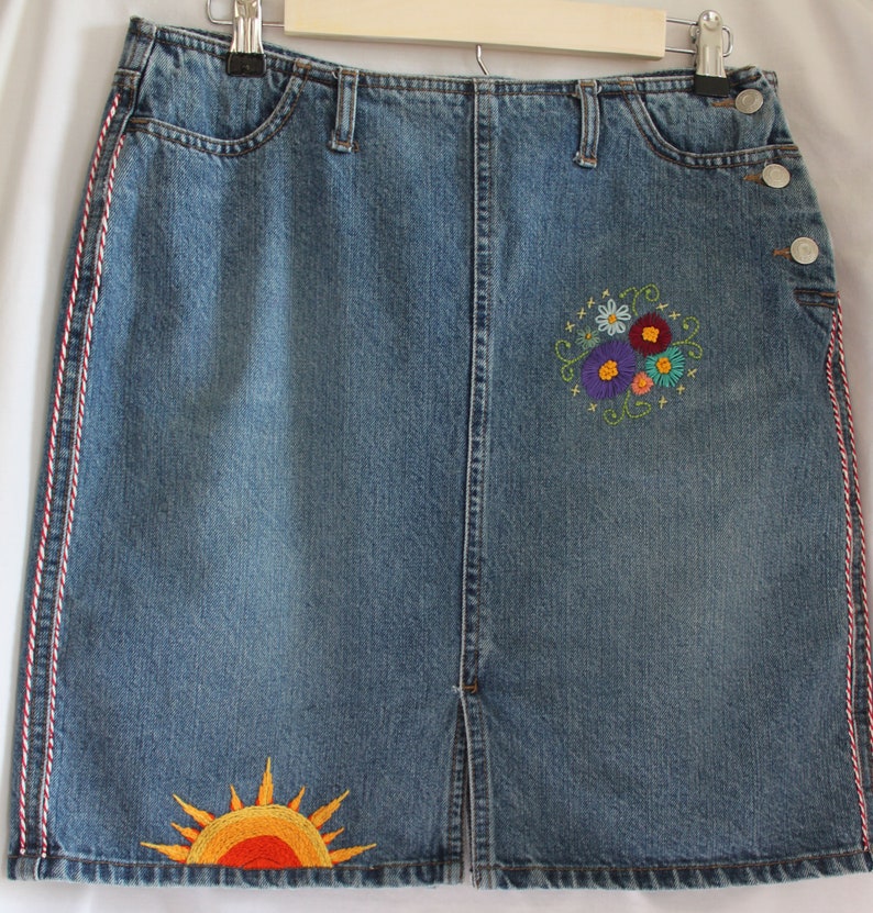 gap jean skirt