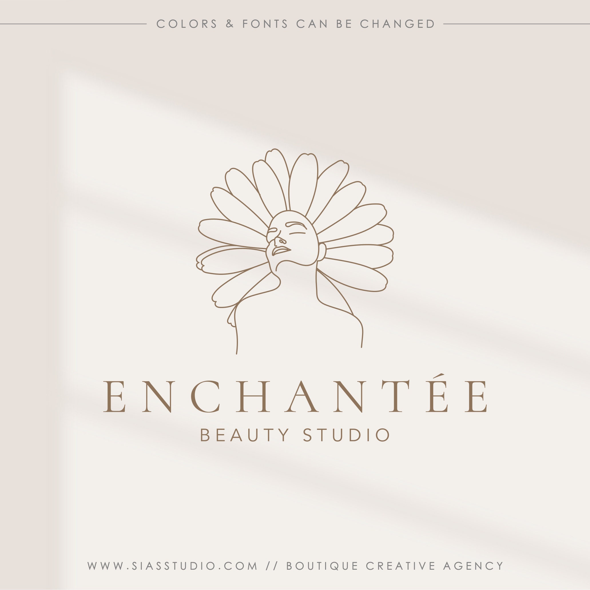 Logo with woman, Beauty logo, Logo with woman and flower, Silhouette logo, Company logo, Beauty center logo, Beautician logo, Logo design