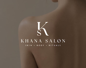 Semi-Custom Beauty Logo with Monogram, Logo for Beauty Salon and Skincare | Khana Salon