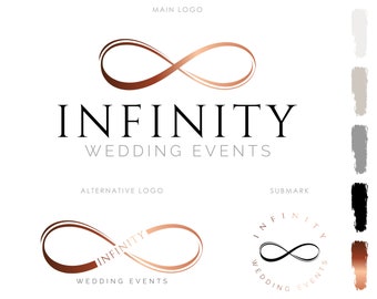 Infinite logo, Premade logo, Fantasy logo, Logo and watermark, Elegant logo, Logo, Company logo, Infinity logo, Wedding planner logo, Brand