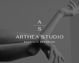 Semi-Custom Logo Arthea Studio, Architecture & Interior Design Branding, Minimalist Monogram, Professional Brand Identity – Sias Studio