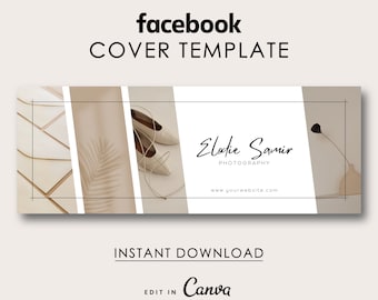 Facebook-Cover-Vorlage für Canva, anpassbares Facebook-Cover, Facebook-Cover für Fotografen, Canva-Facebook-Vorlage