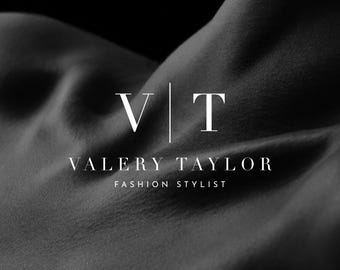 Valery Taylor: Semi-custom fashion stylist & fashion logo - Ready in 24-48h - Branding for Boutique and Elegant Studio by Sias Studio