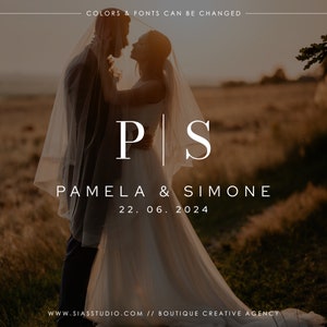 Wedding logo design, Wedding logo, Couple logo, Wedding minimal logo, Wedding logo with initials, bride and groom logo, Marriage logo design