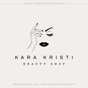 Beauty logo design, Nail art logo, Beauty shop logo, Logo with woman&#39;s face, Boutique logo, Permanent make-up logo, Professional brand