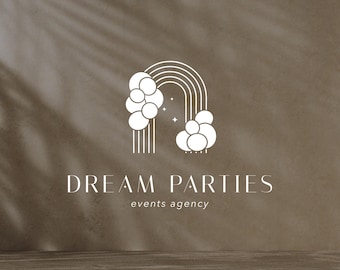 Elegantes Logo, Firmenlogo, Event-Logo, modernes und minimalistisches Logo, Bogen-Logo, Party-Logo, Ballon-Logo, Logo – Sias Studio