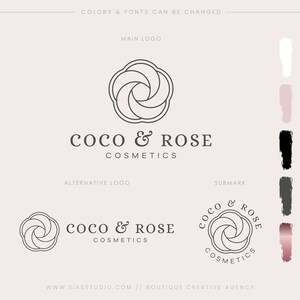 Logo di bellezza, Logo cosmetici, Pacchetto logo moderno, Branding kit floreale, Logo pronto, Logo per estetiste, Logo per creativi, Logo