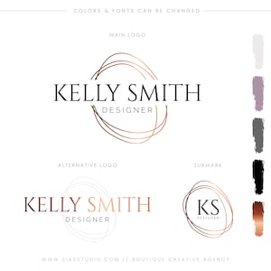 Pacchetto di logo design, Logo precostruito, Logo professionale moderno, Logo elegante, Logo con iniziali, Logo Kelly, Iniziali KS, Kit, Set