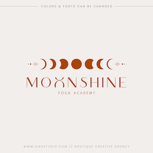 Logo design with moon, Beauty Logo, Customizable logo, Elegant logo, Aesthetic Logo, Well logo,  Yoga logo, Logo design, Business logo, Logo
