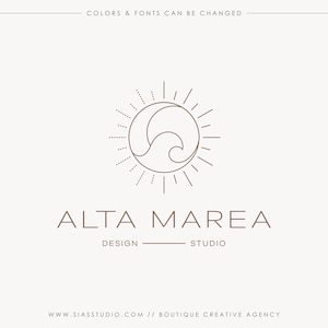 Logo elegante, Logo aziendale, Logo con sole luna e mare, Logo moderno e minimale, Logo professionale, Logo semplice e d'impatto, Logo