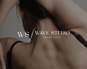 Wave Studio Semi-Custom Logo, Luxury Salon Suite Branding, Editorial Hair Stylist Logo, Minimalist Beauty Identity, Logo – Sias Studio