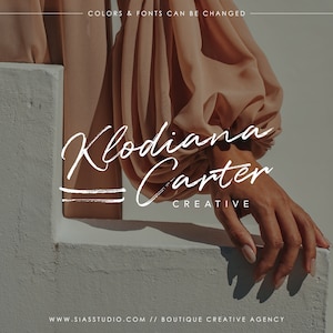 Logo elegante precostruito, Logo creativi, Logo professionale, Logo scrittura a mano, Logo pennellata, Logo alla moda, Filigrana, Logo