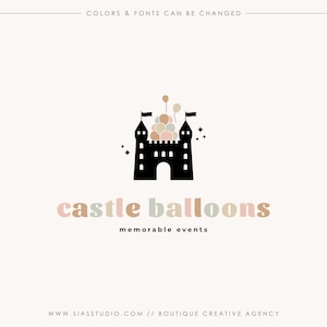 Logo elegante, Logo aziendale, Logo eventi, Logo moderno e minimale, Logo professionale, Logo feste, Logo con palloncini, Logo con castello