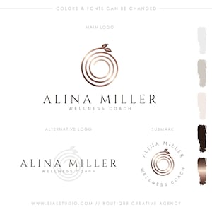 Pacchetto di branding precostruito, Logo design ultra elegante, Brand identity professionale, Logo personalizzabile, Logo design benessere