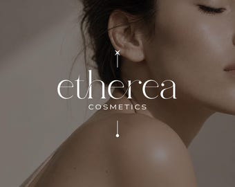 Semi-Custom Beauty Logo, Minimalist Logo for Beauty and Skincare Brands, Spa & Beauty Salon Visual Identity | Etherea Cosmetics