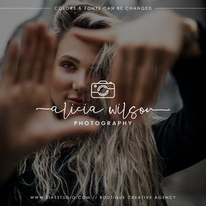 Logo di fotografia, Logo con macchina fotografica, Logo elegante, Logo professionale e moderno, Firma del logo, Logo calligrafico