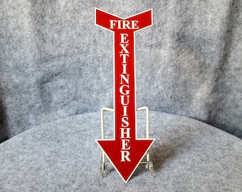 Pilformad brandsläckarskylt 28,5 cm x 10 cm Skyltar för lägenheter, hus, butiker, kontor eller skolor, regleringsskyltar, industriskyltar