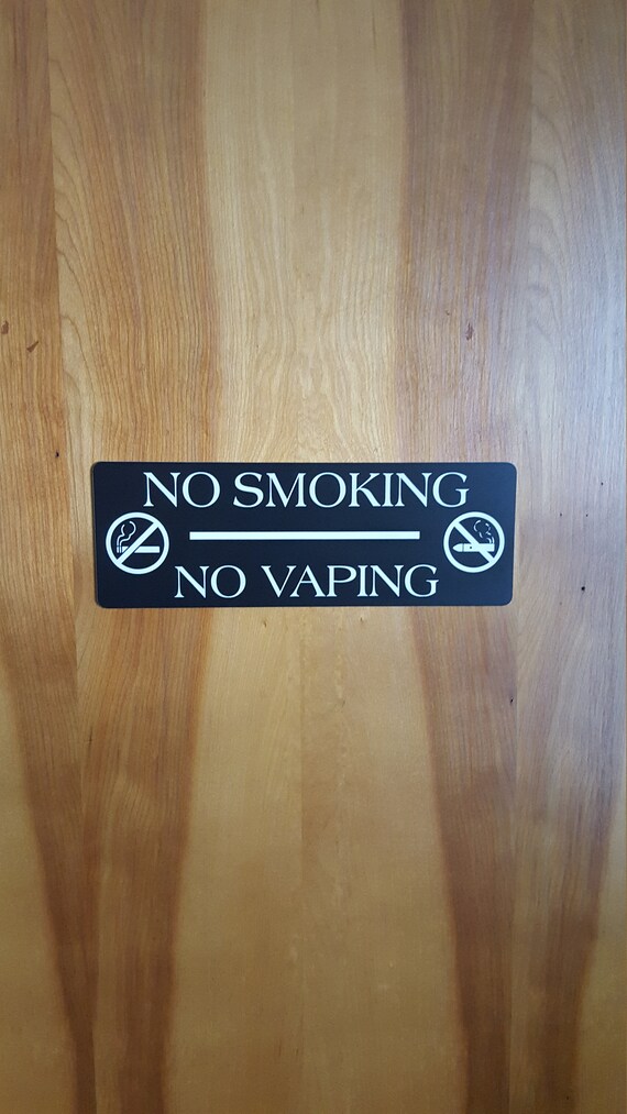 No fumar / No vapear Seal- 3.5 "x 10"- Interior / Exterior-sealizacin  industrial- seales de oficina-bar / restaurante- seal de pared- Seales  de seguridad - Etsy Mxico