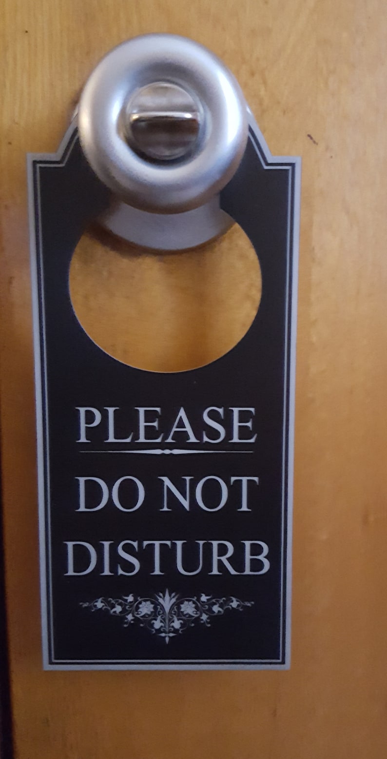 Please Do Not Disturb Door Knob Hanger Home or Office Signs Etsy