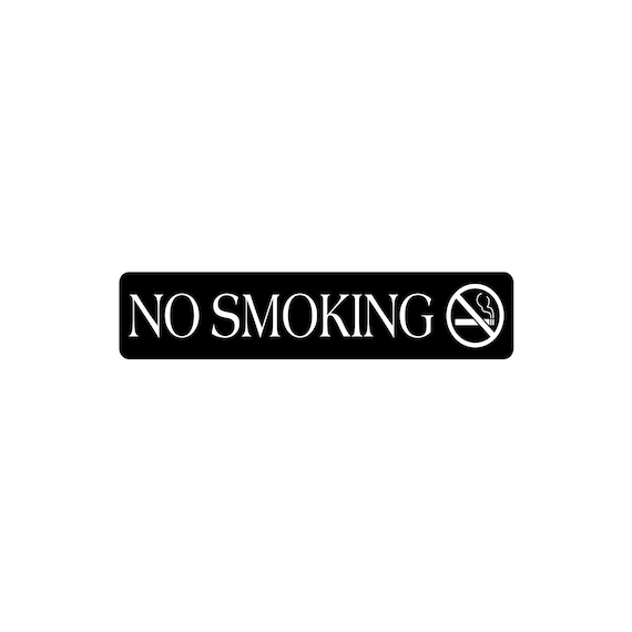 No Smoking Sign 2 X 9 Indoor Outdoor Office Signs Bar Restaurant Signs Shop Sign Engraved Signs