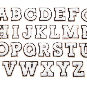 Sticker Patch - Letters A-Z Available - Varsity, Luxe, Alphabet, Patches, Accessorize, Patch, Chenille, Glitter, Felt, Personalize, Travel