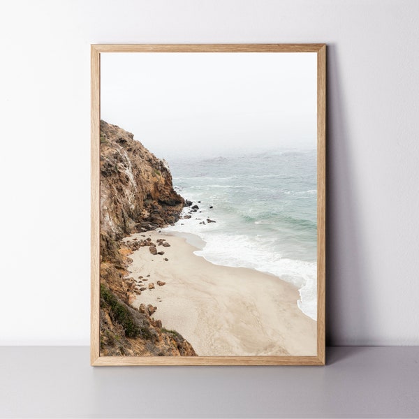 Coastal Print, Framed Print, Coastal Wall Art, Ocean Print, California Wall Art, Beach Print, 24x36 Print Sea Framed Wall Art Coastal Canvas