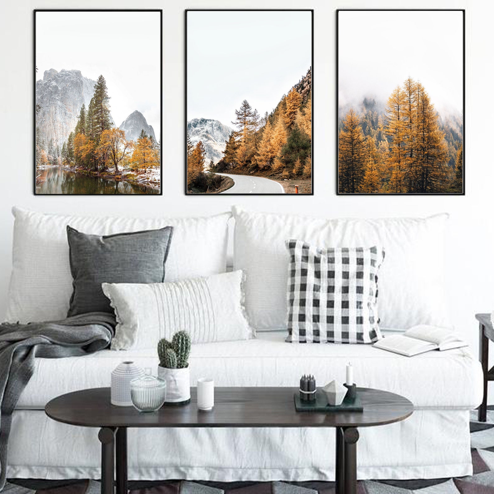 3 Piece Wall Art Nature Triptych Fall Print Nature Wall Art | Etsy