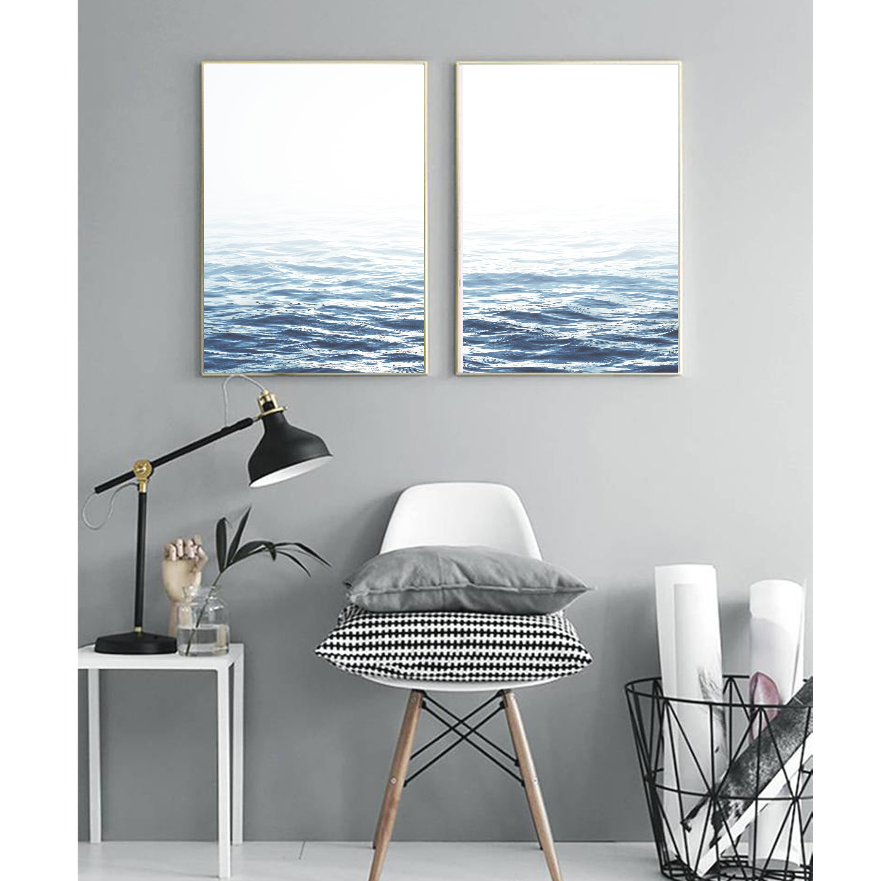 Coastal 2 Piece Wall Art Sea Print Ocean Art Waves Photography Etsy